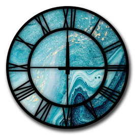 Wallity Reloj decorativo de MDF Multicolor 50 cm